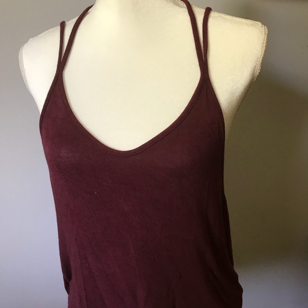 Brandy Melville burgundy tank one size